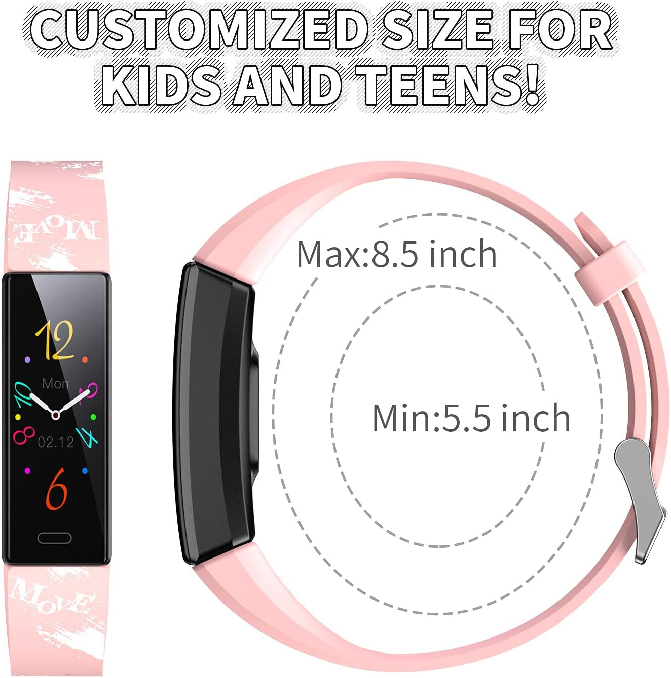 Kids Fitness Tracker Watch – Smart Activity Tracker with Pedometer, Stopwatch, IP68 Waterproof, 11 Sports Modes, Compatible for Ages 6-16