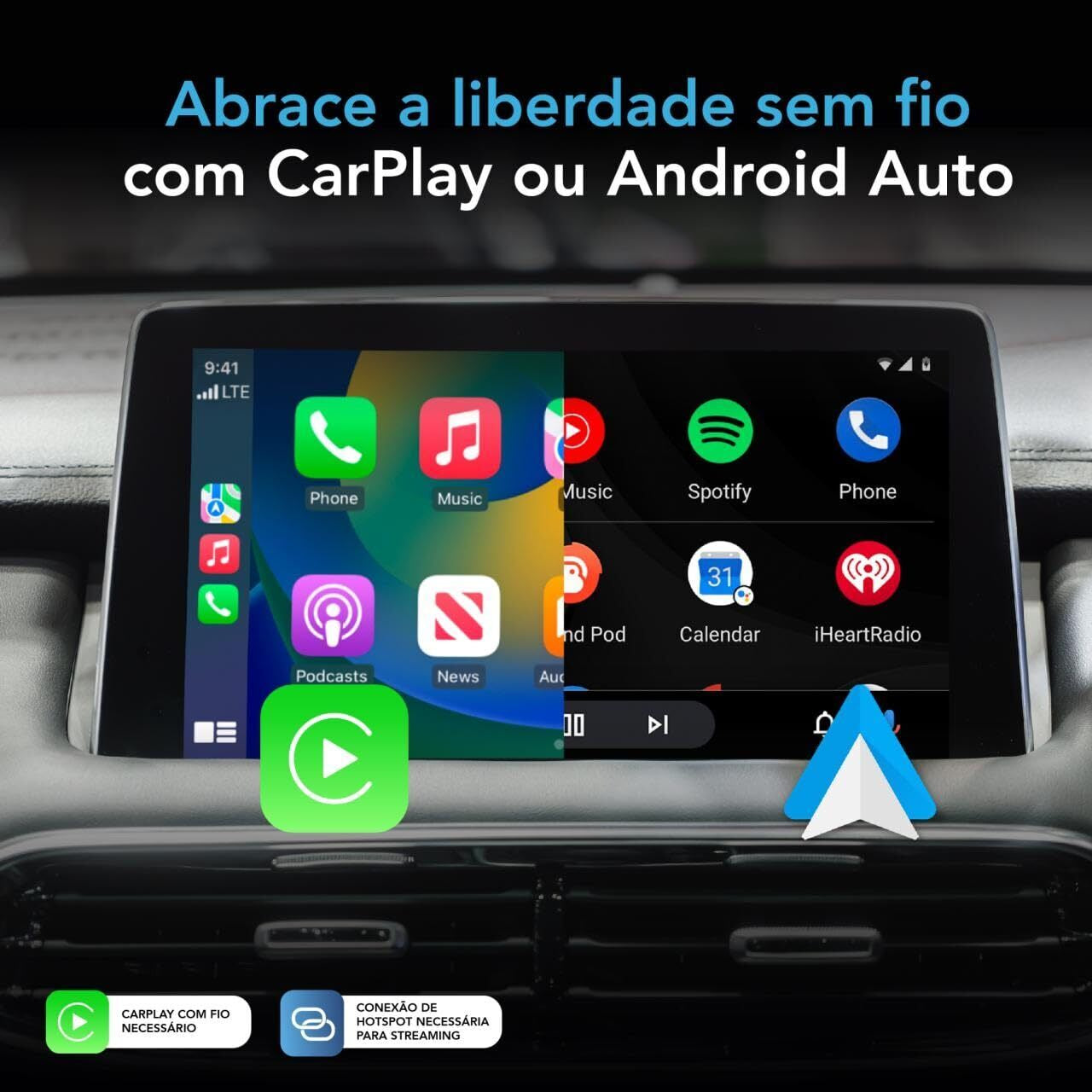 Wireless CarPlay & Android Auto AI Box Lite for Factory Wired CarPlay Cars