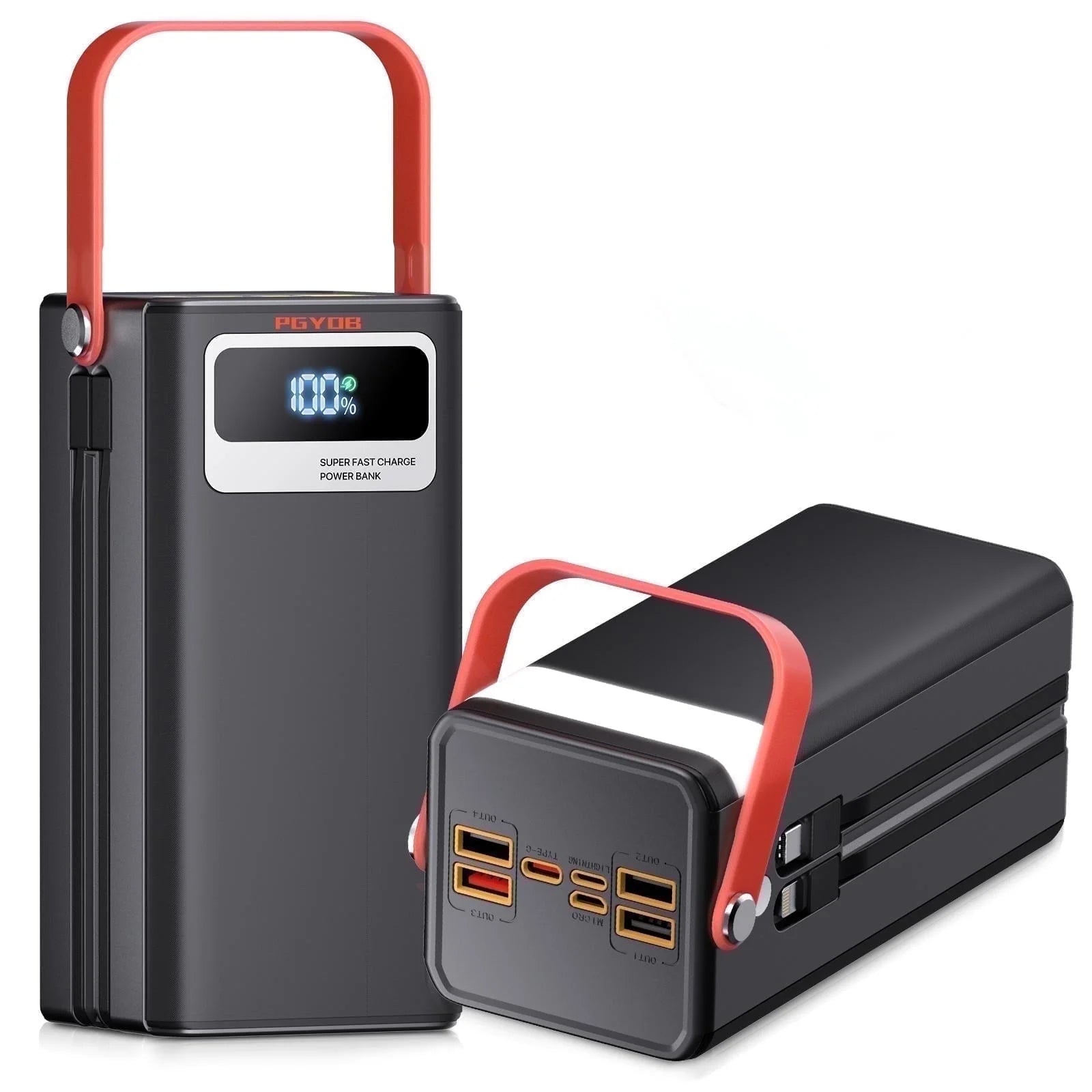 Portable Charger 60000mAh Solar Power Bank 222Wh with SOS Light – 22.5W PD Fast Charging for iPhone & Android | Camping, RV, Home & Emergency Backup