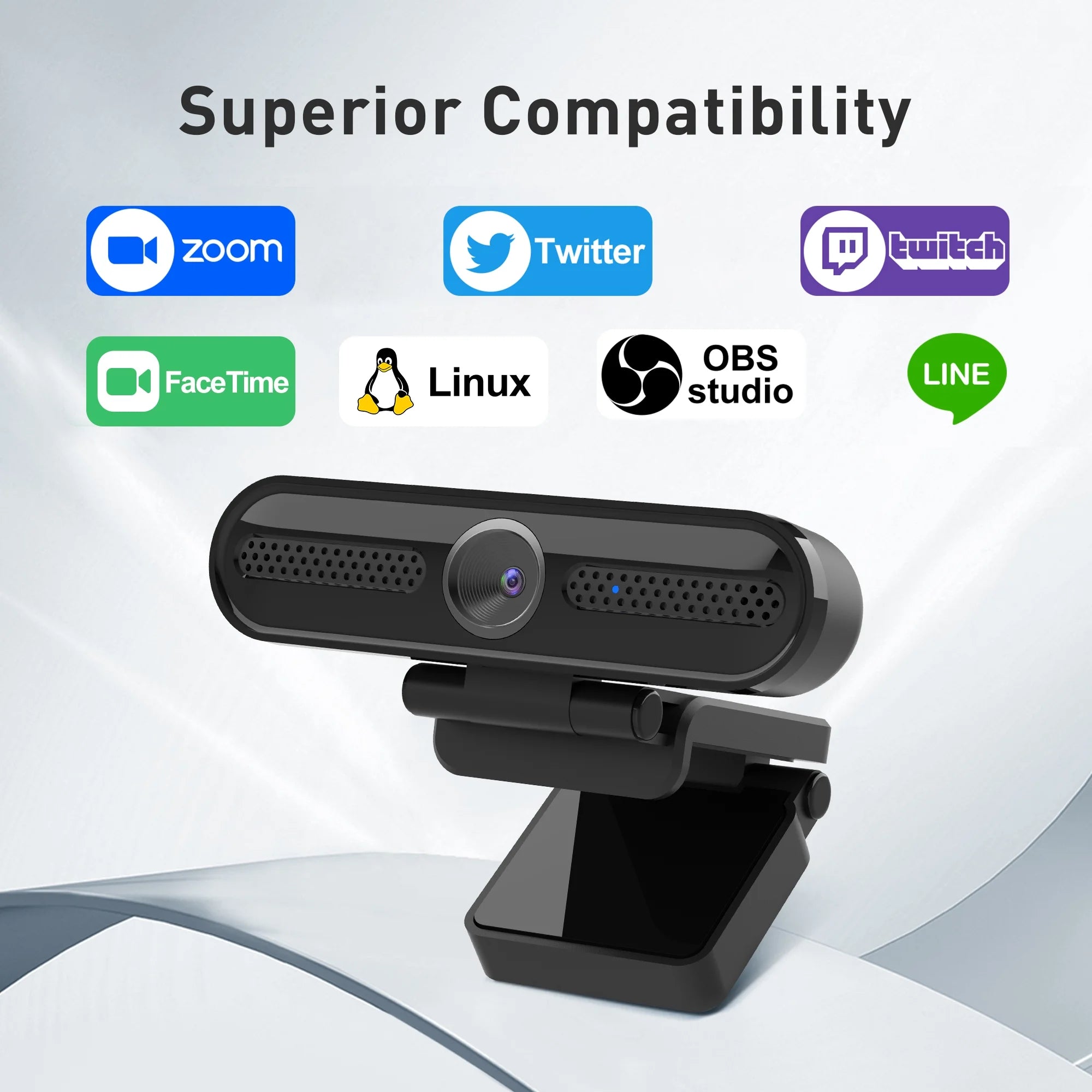 2K/1080P USB Webcam with Dual Microphones – Autofocus Streaming & Conference Camera for PC/Laptop
