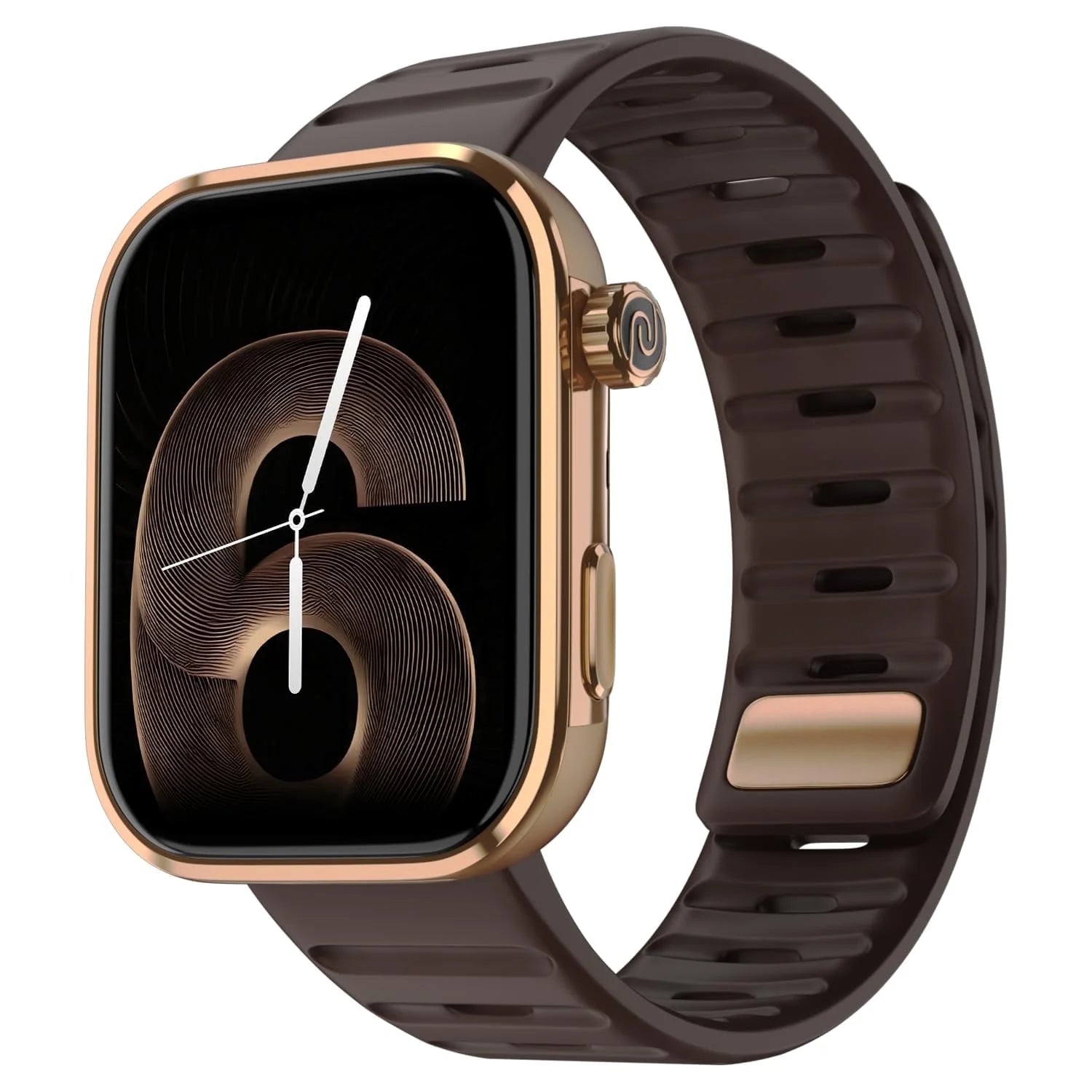 ColorFit Pro 6 Max Smartwatch – Signature Brown | 1.96" AMOLED, AI, GPS, 5ATM, 7-Day Battery