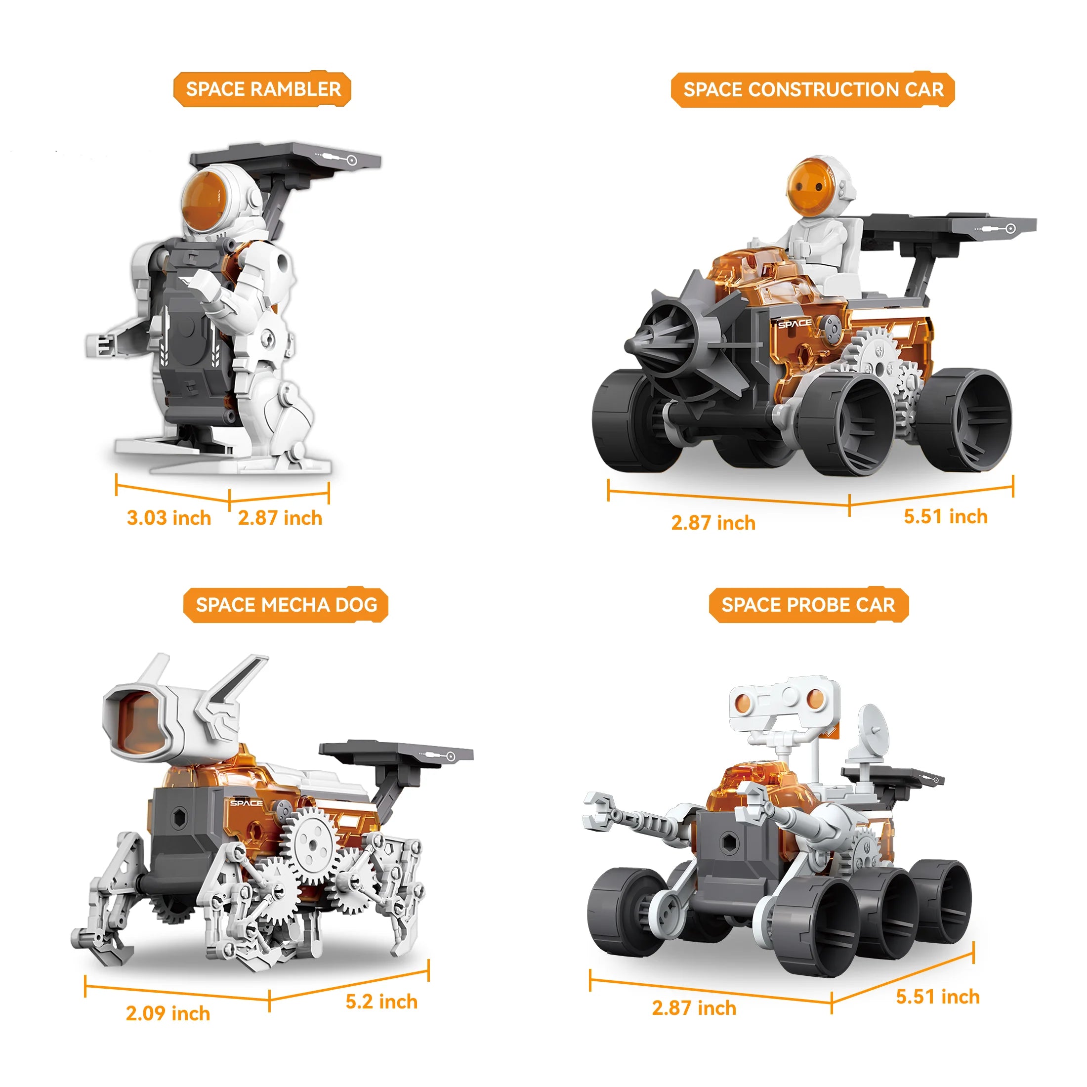 4-in-1 Building Science STEM Kit – Solar Robot Toys for Kids, DIY STEM Projects, Educational Space Toy for Ages 8–16