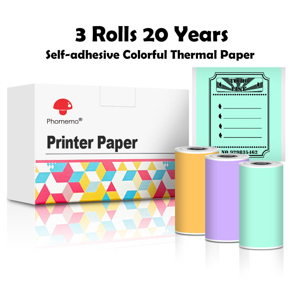 Phomemo T02 Mini Thermal Printer – Portable Pocket Bluetooth Printer for Photos, Labels & Stickers