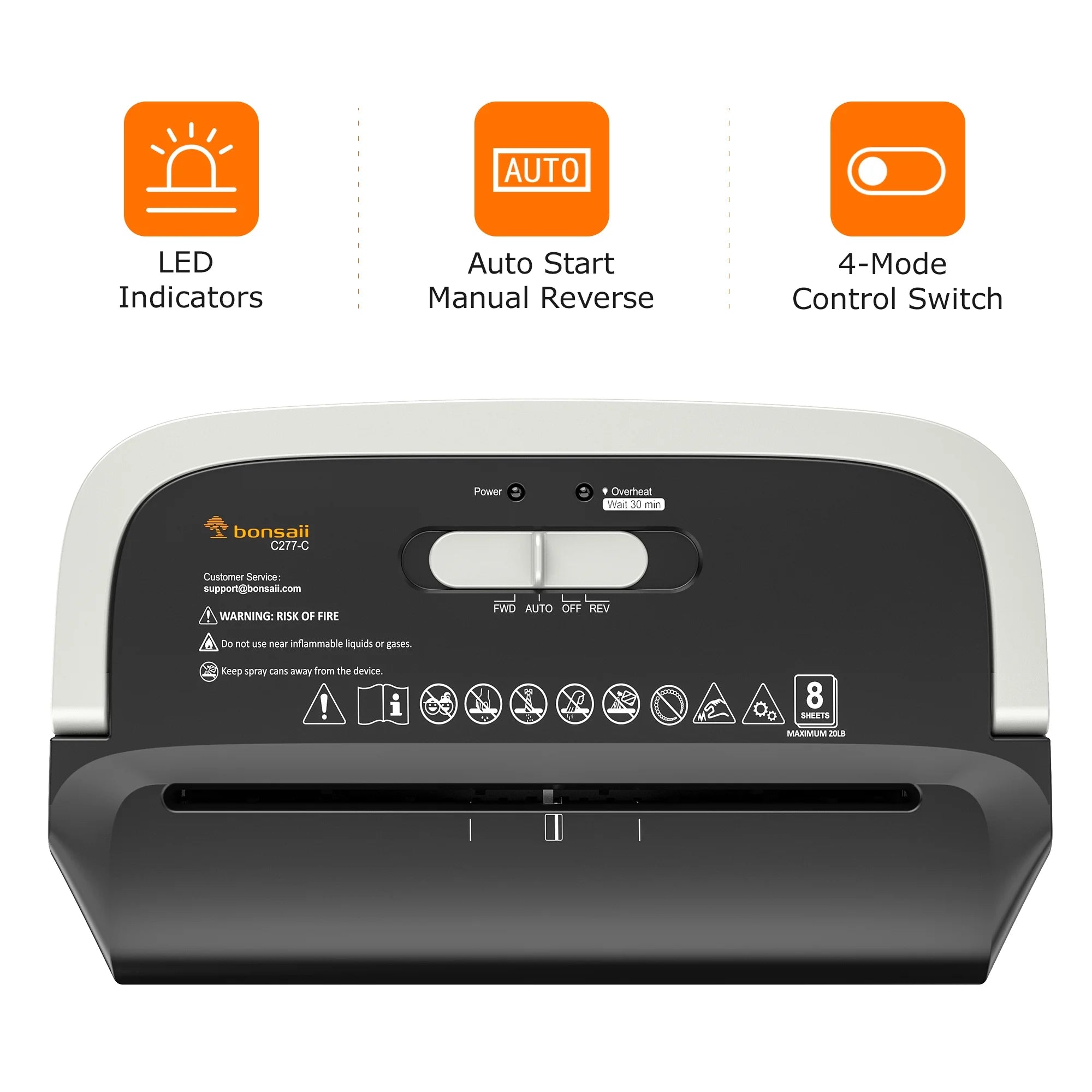 8-Sheet Cross-Cut Paper Shredder – Secure Shredding for Home & Office Use