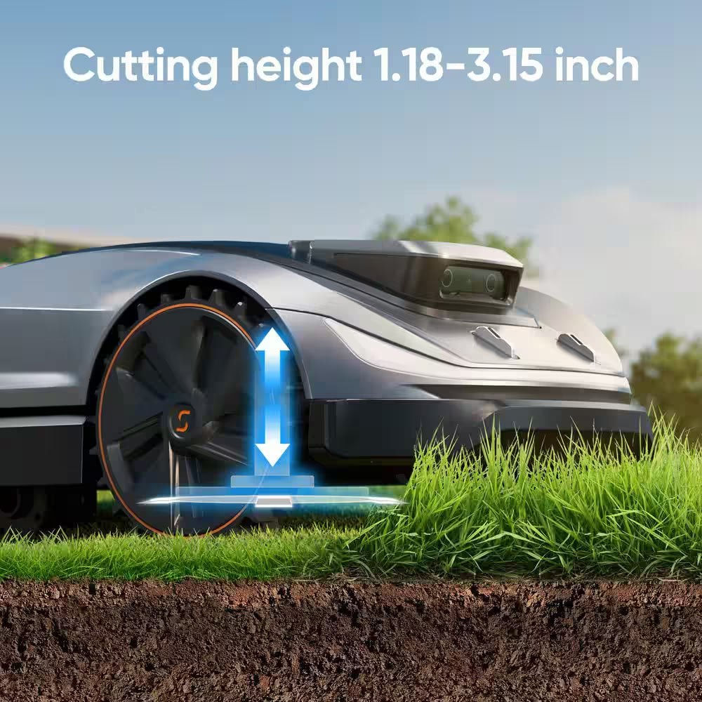 X5 Wireless 8-Inch Robot Lawn Mower | 0.5 Acre / 21,500 Sq. Ft. | All-Wheel Drive, AI Obstacle Avoidance & RTK, App Control