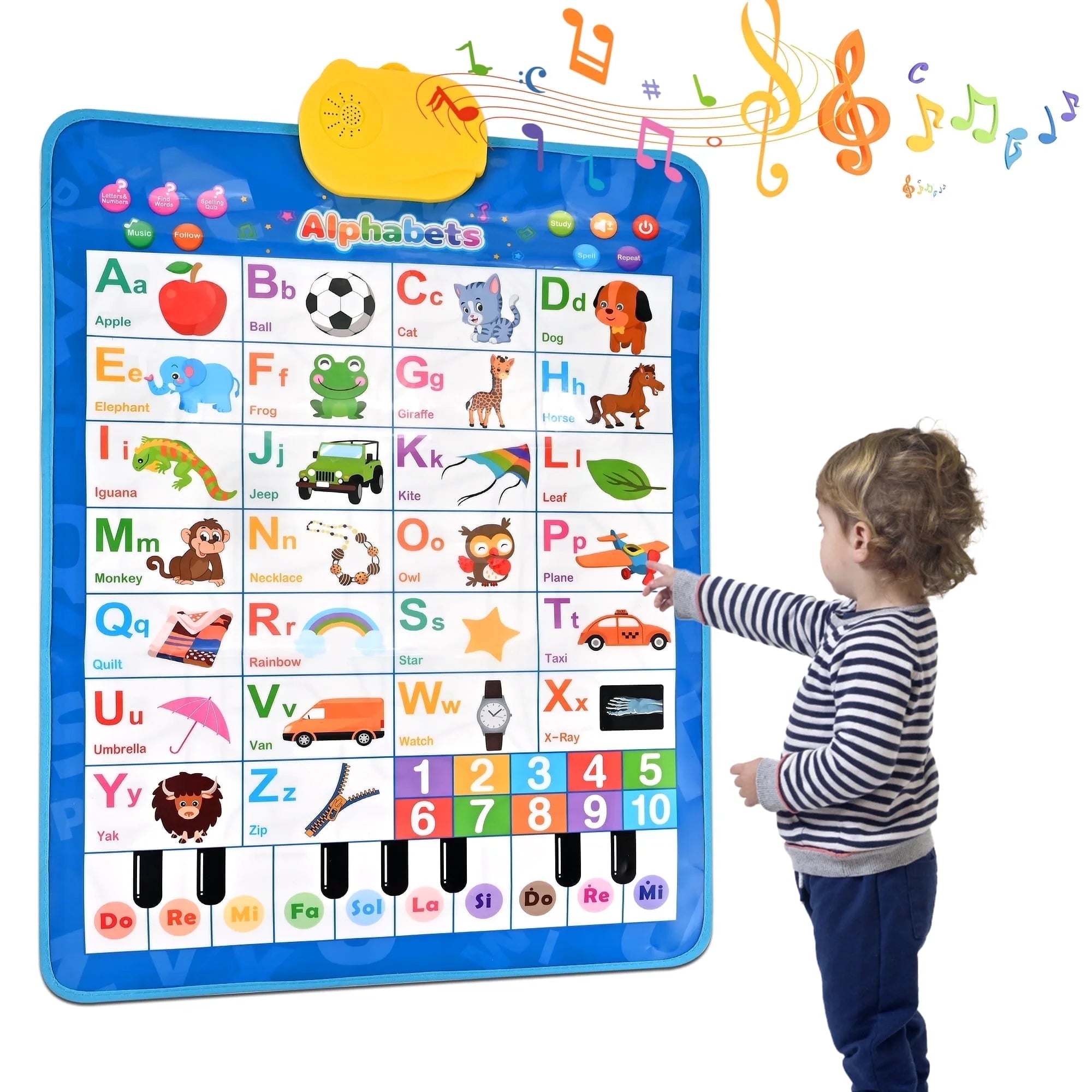 Toddler Learning Toys – Electronic Alphabet Poster & Wall Chart for Ages 2–6, Blue