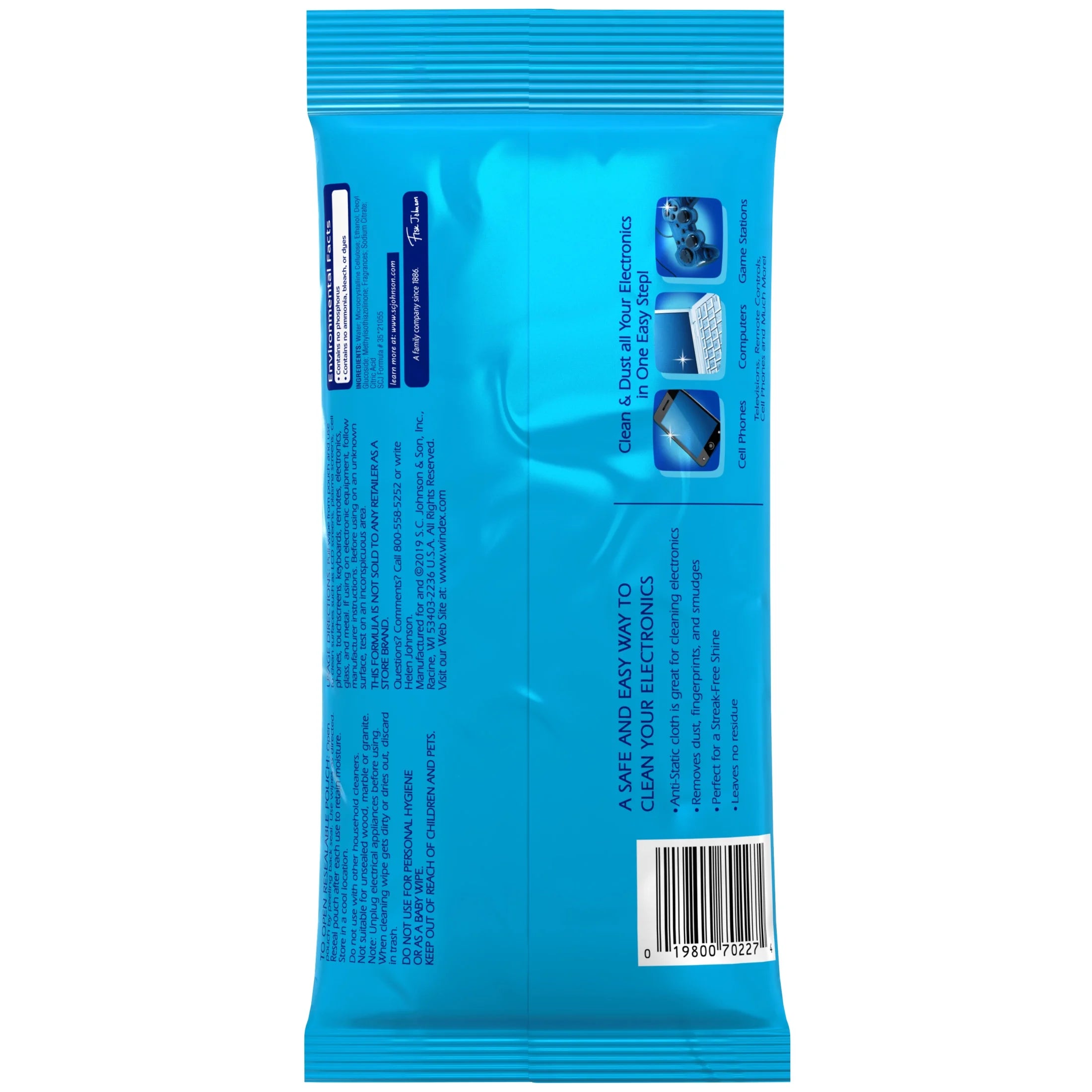 Ele Countronics Pre-Moistened Electronics Wipes – 25 Count, Streak-Free Shine for Screens & Devices