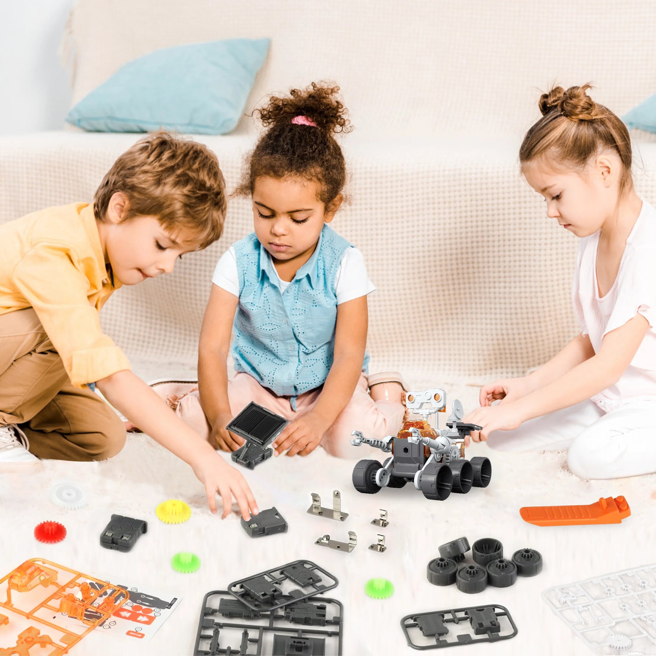 4-in-1 Building Science STEM Kit – Solar Robot Toys for Kids, DIY STEM Projects, Educational Space Toy for Ages 8–16