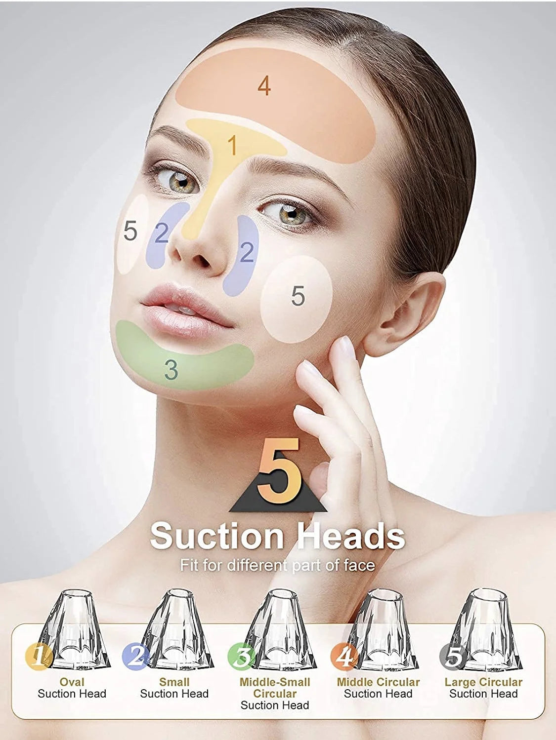 Electric Blackhead Remover Facial Vacuum Cleaner – Rechargeable Acne & Pore Cleaning Tool for Deep Facial Care – Black