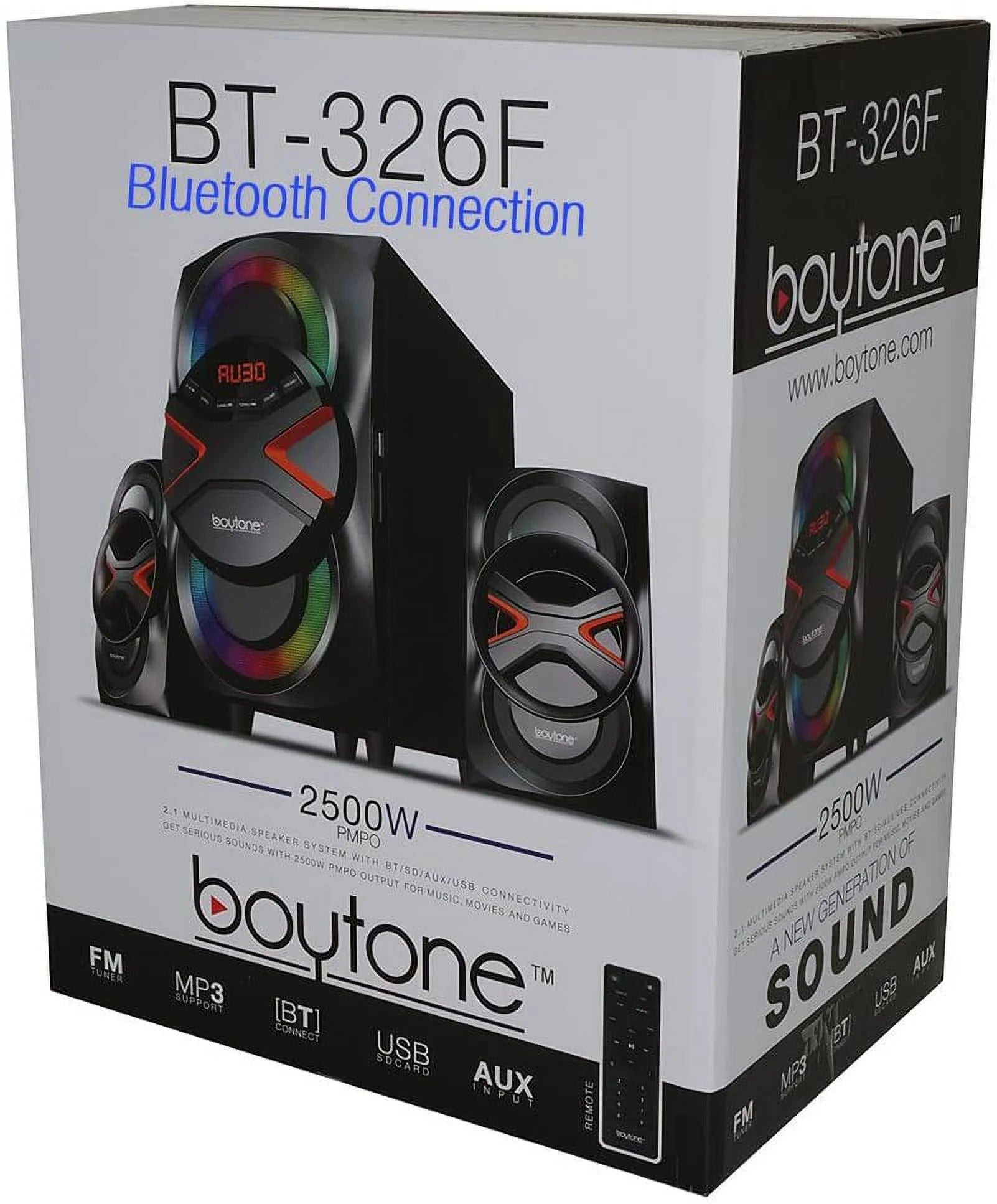 BT-326F 2.1 Bluetooth Speaker System | 60W RMS Powerful Wireless Audio