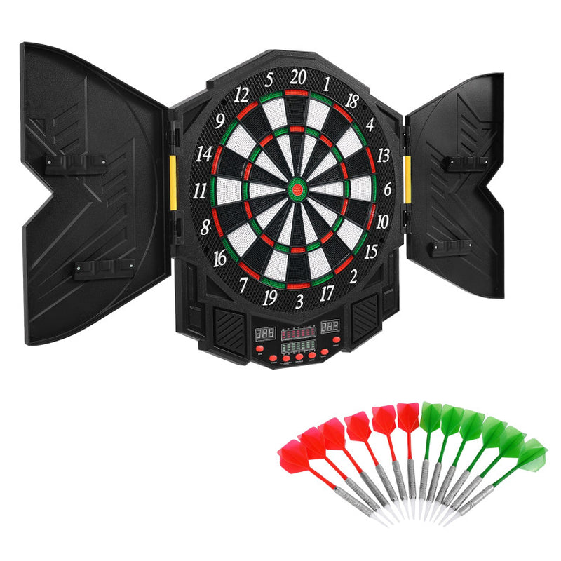 Professional Electronic Dartboard Set with LCD Display – Multiplayer Digital Dart Board with 12 Darts & Built-in Games