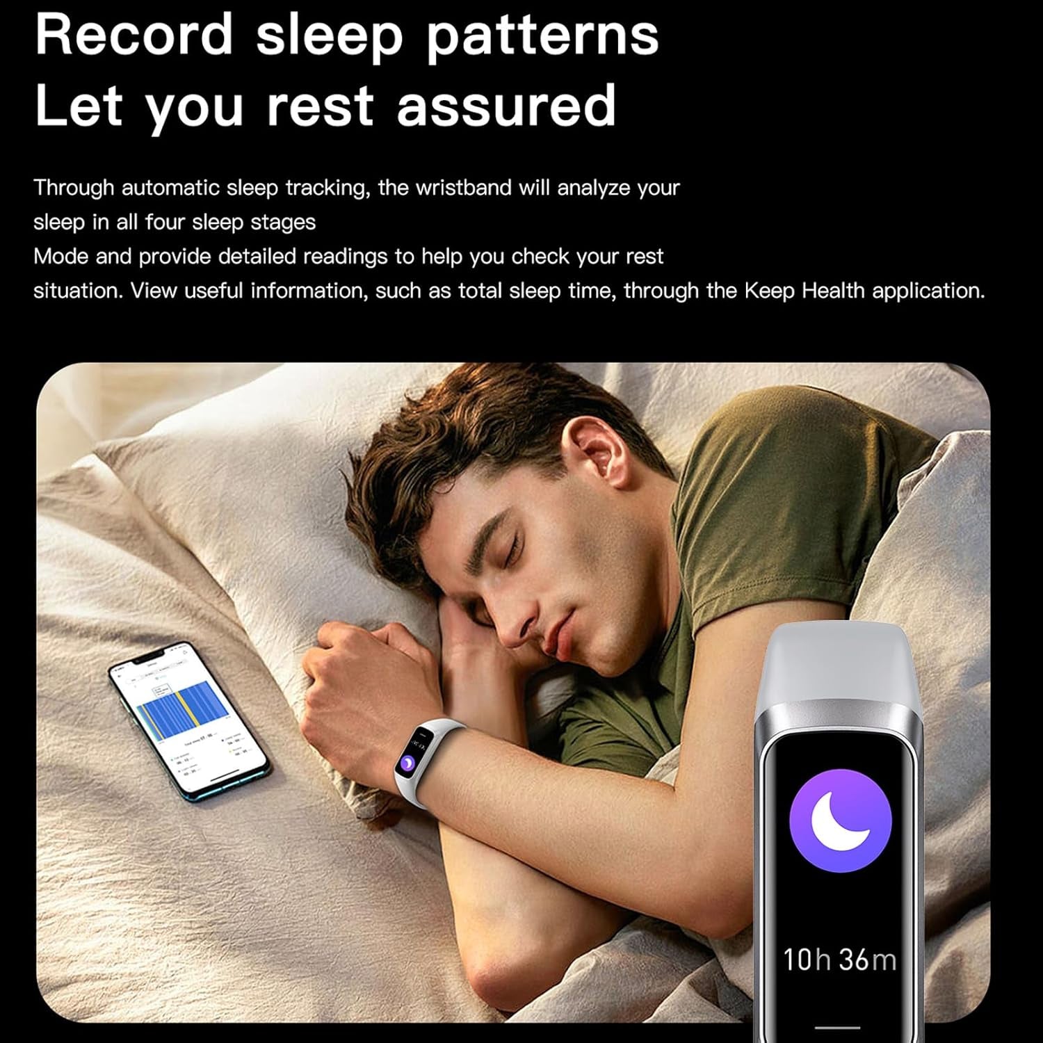 Keep Health Fitness Tracker for Women & Men AMOLED Display | Blood Pressure Monitor | Step & Calorie Tracker | IP68 Waterproof | Compatible with Android & iOS