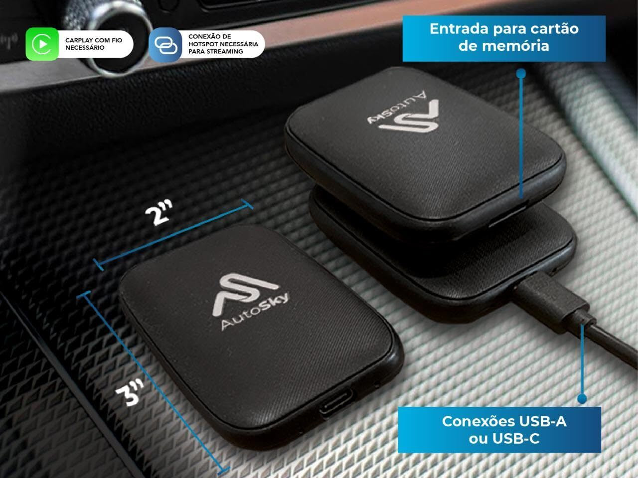 Wireless CarPlay & Android Auto AI Box Lite for Factory Wired CarPlay Cars