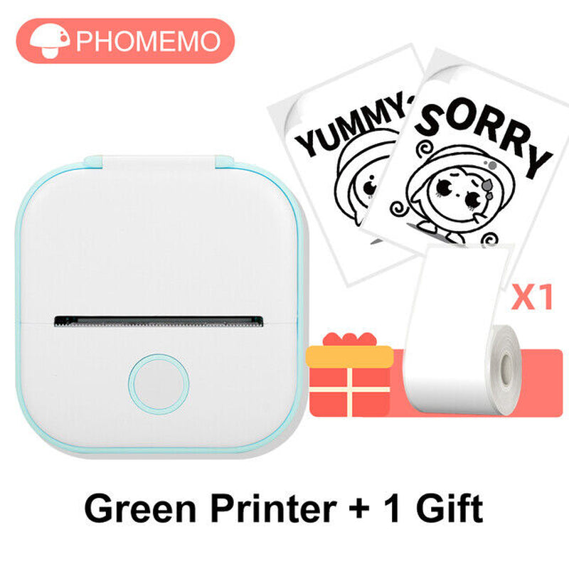 Phomemo T02 Mini Thermal Printer – Portable Pocket Bluetooth Printer for Photos, Labels & Stickers