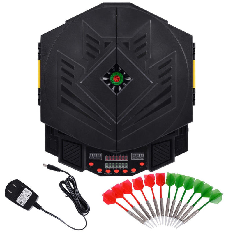 Professional Electronic Dartboard Set with LCD Display – Multiplayer Digital Dart Board with 12 Darts & Built-in Games