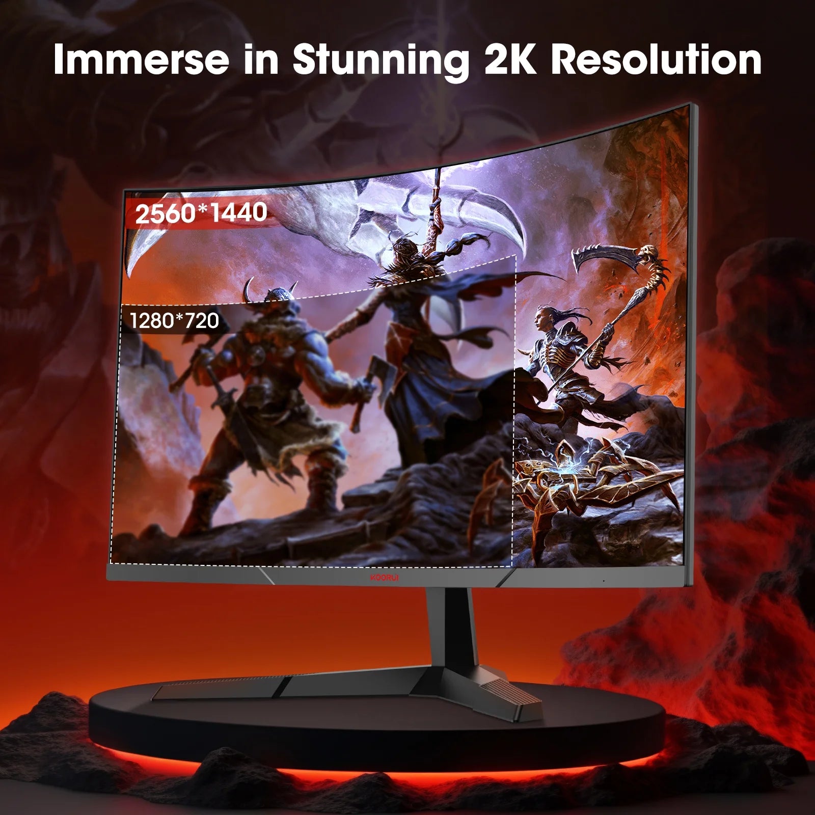 27-Inch 2K Curved Gaming Monitor – 180Hz QHD, 1ms Adaptive-Sync, HDMI & DisplayPort | Model 27E6QCA