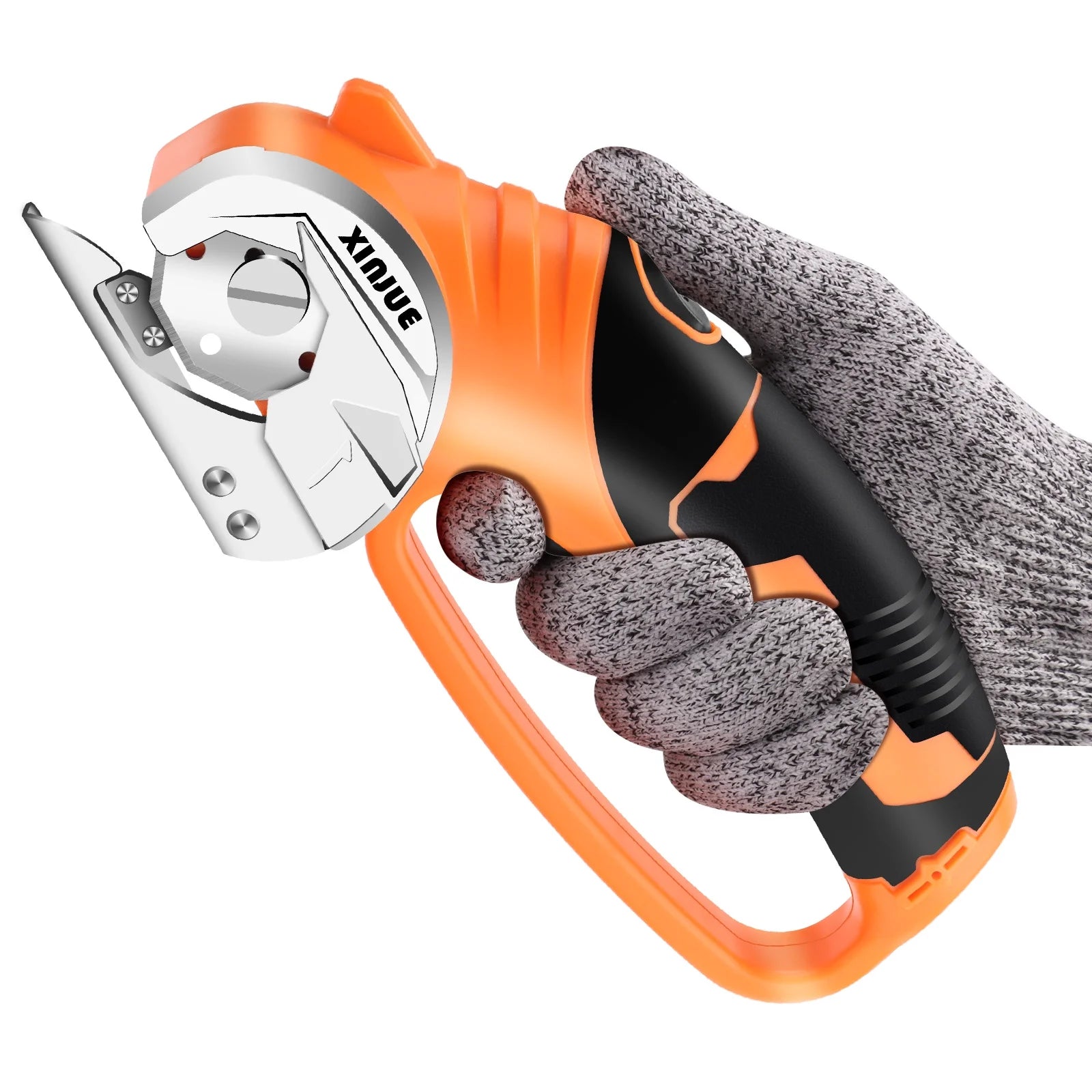 Cordless Electric Scissors — Heavy-Duty 4V Rechargeable Rotary Cutter with Safety Lock & LED Light