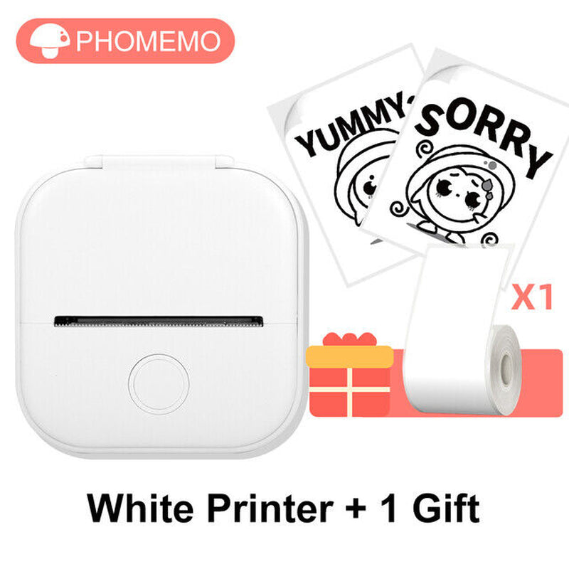 Phomemo T02 Mini Thermal Printer – Portable Pocket Bluetooth Printer for Photos, Labels & Stickers