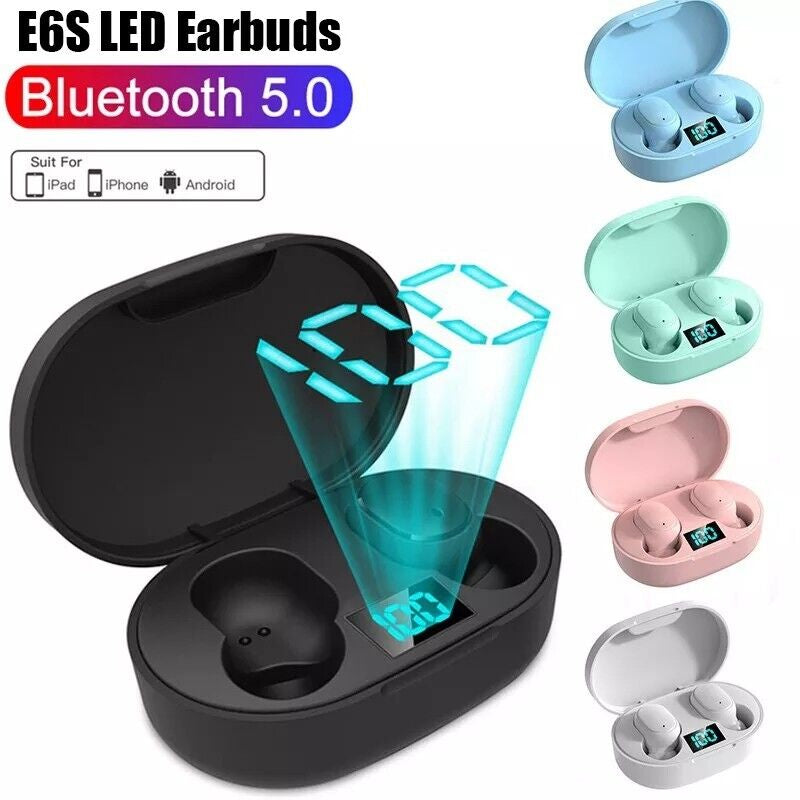 TWS Wireless Bluetooth Earbuds | Waterproof Bluetooth Headset with Noise Cancelling | In-Ear Stereo Sound & Touch Control