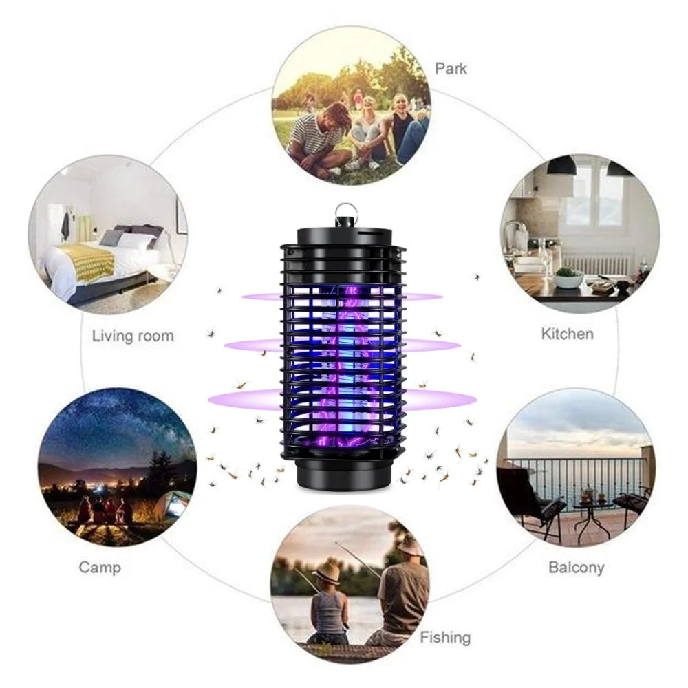 4000V Electric Mosquito Killer Zapper – LED Light Insect Trap Lamp for Flies, Bugs, and Pest Control Indoors &amp; Outdoors