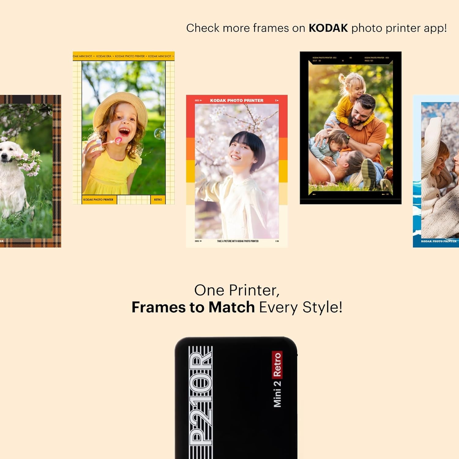 Mini 2 Retro 4PASS Portable Photo Printer – 2.1x3.4&quot; Instant Prints, Includes 8 Sheets, Compact &amp; Wireless (White)