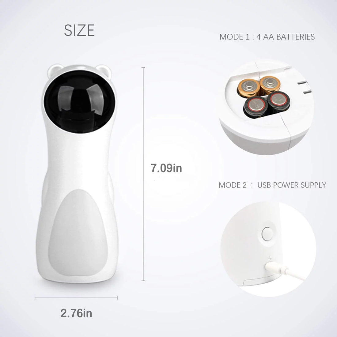 🐾 Cat Laser Toy – Automatic with High-5 Circling Ranges, 3 Interactive Modes &amp; USB Rechargeable
