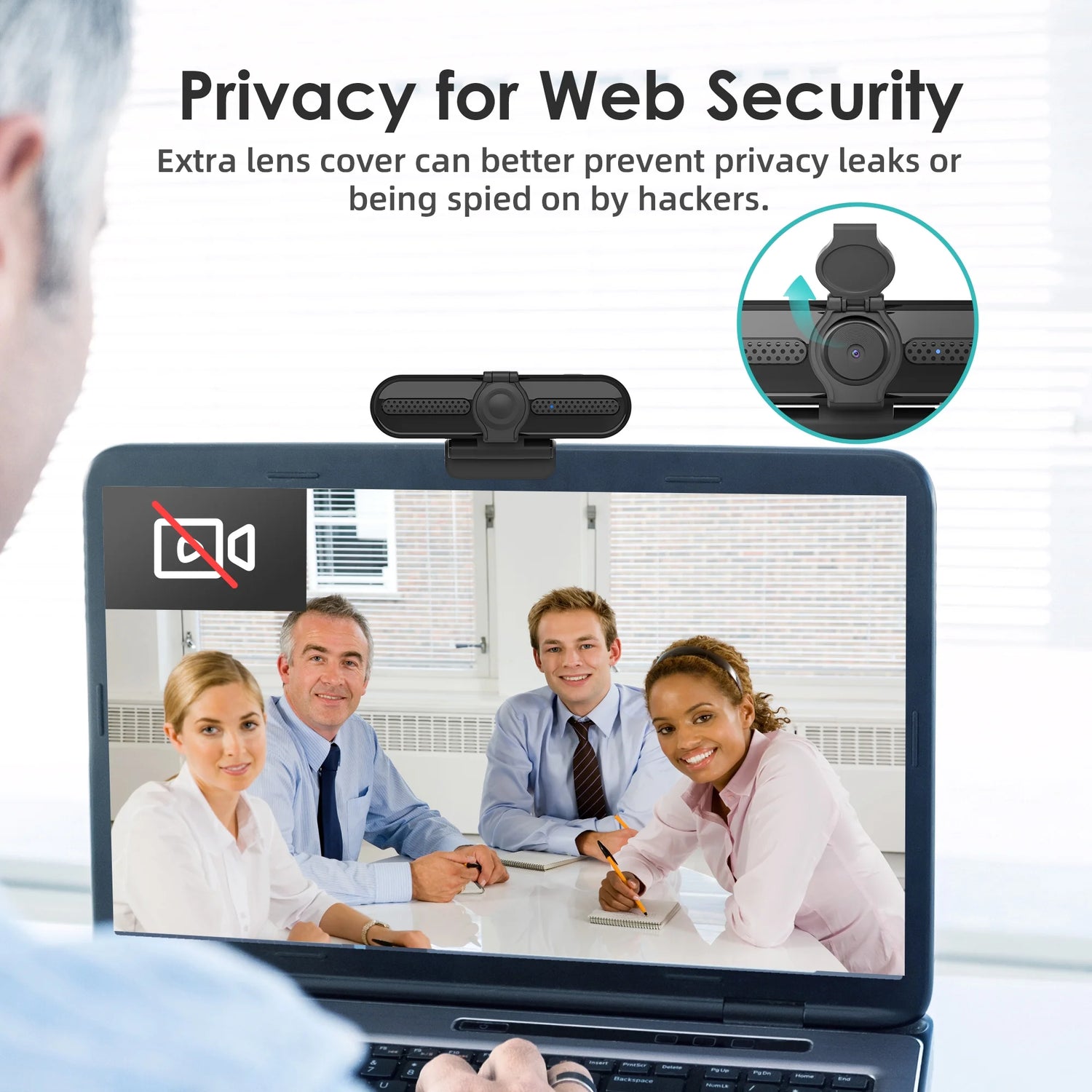 2K/1080P USB Webcam with Dual Microphones – Autofocus Streaming &amp; Conference Camera for PC/Laptop