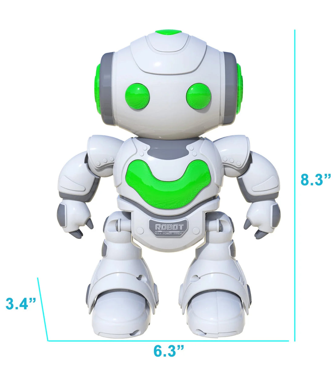 RC Intelligent Educational Smart Robot Toy for Kids – Music &amp; Light Interactive Robot for Boys &amp; Girls (White)