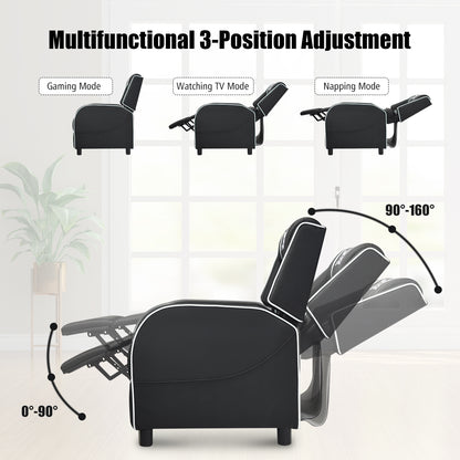 Massage Gaming Recliner Chair with Side Pockets – Ergonomic Comfort for Gamers &amp; Relaxation