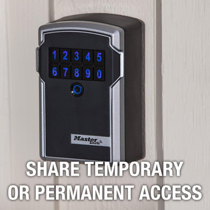 Digital Lock Box for Keys with Code, Electronic Wall Mount Key Safe with Bluetooth Connection to Ios/Android App and Sharable Keypad Codes, 3-1/4 Inches Wide, ‎5441EC