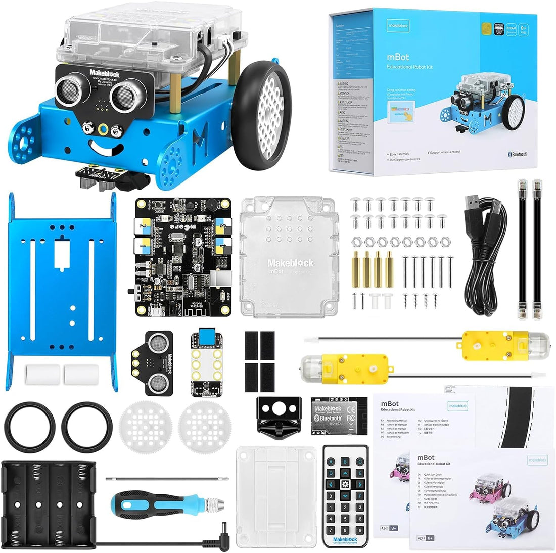 mBot Robot Kit – Robotics &amp; Coding for Kids Ages 8-12 | Learn Scratch &amp; Arduino | STEM Science Toy for Boys &amp; Girls 8+ Blue