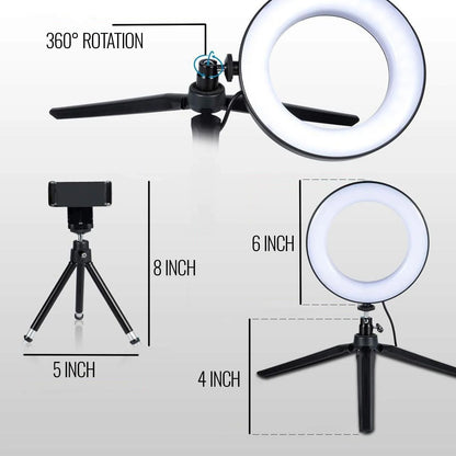 💡 LED Ring Light with Stand – Perfect for Makeup, Photography, Video, iPhone Selfies &amp; Streaming