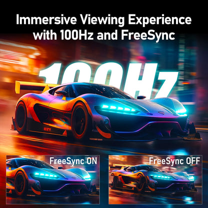 🖥️ 27-Inch Curved Monitor – 100Hz, FHD 1080P, 1800R Curvature, Frameless Design, Built-In Speakers – White
