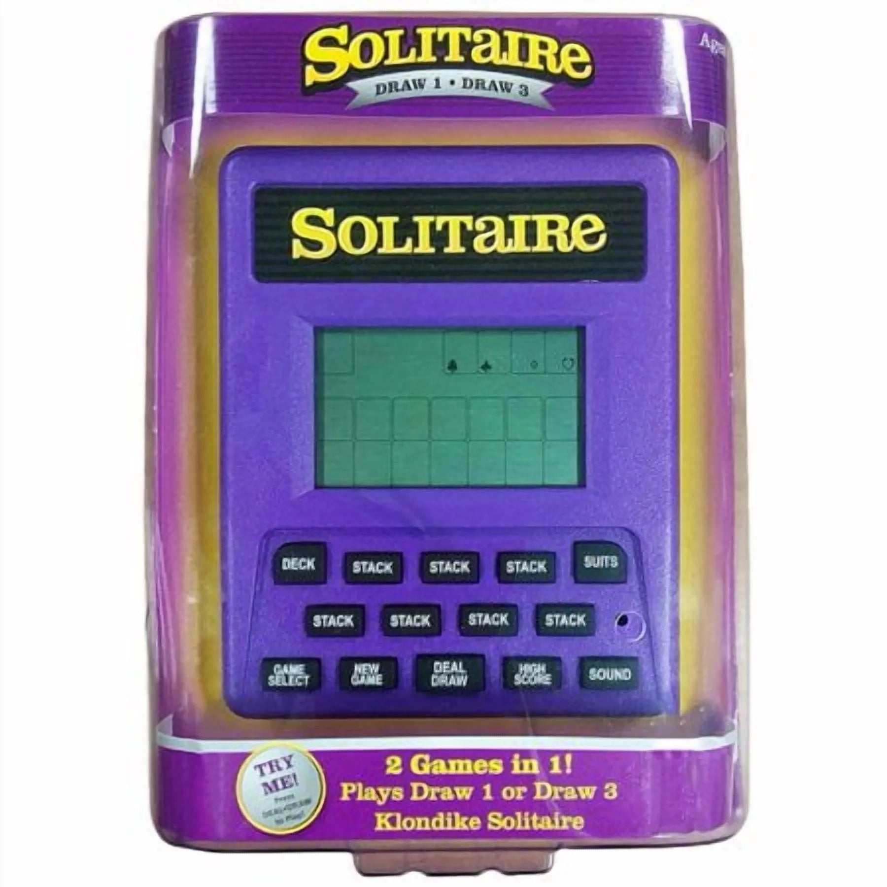 🎮 Solitaire Klondike Electronic Handheld Video Game – Purple  Classic Card Fun Anytime, Anywhere!