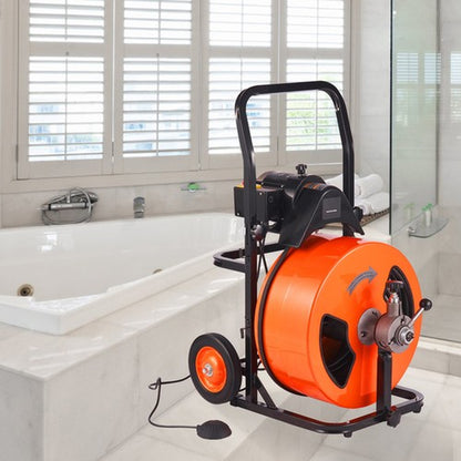 Uimoso Electric Drain Cleaner Machine – Powerful 100 FT Auto Feed Drain Auger