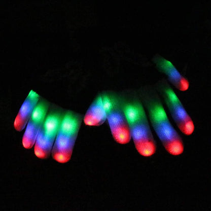 LED Colorful Flashing Finger Gloves – Glow Rave Toy for Teens &amp; Adults