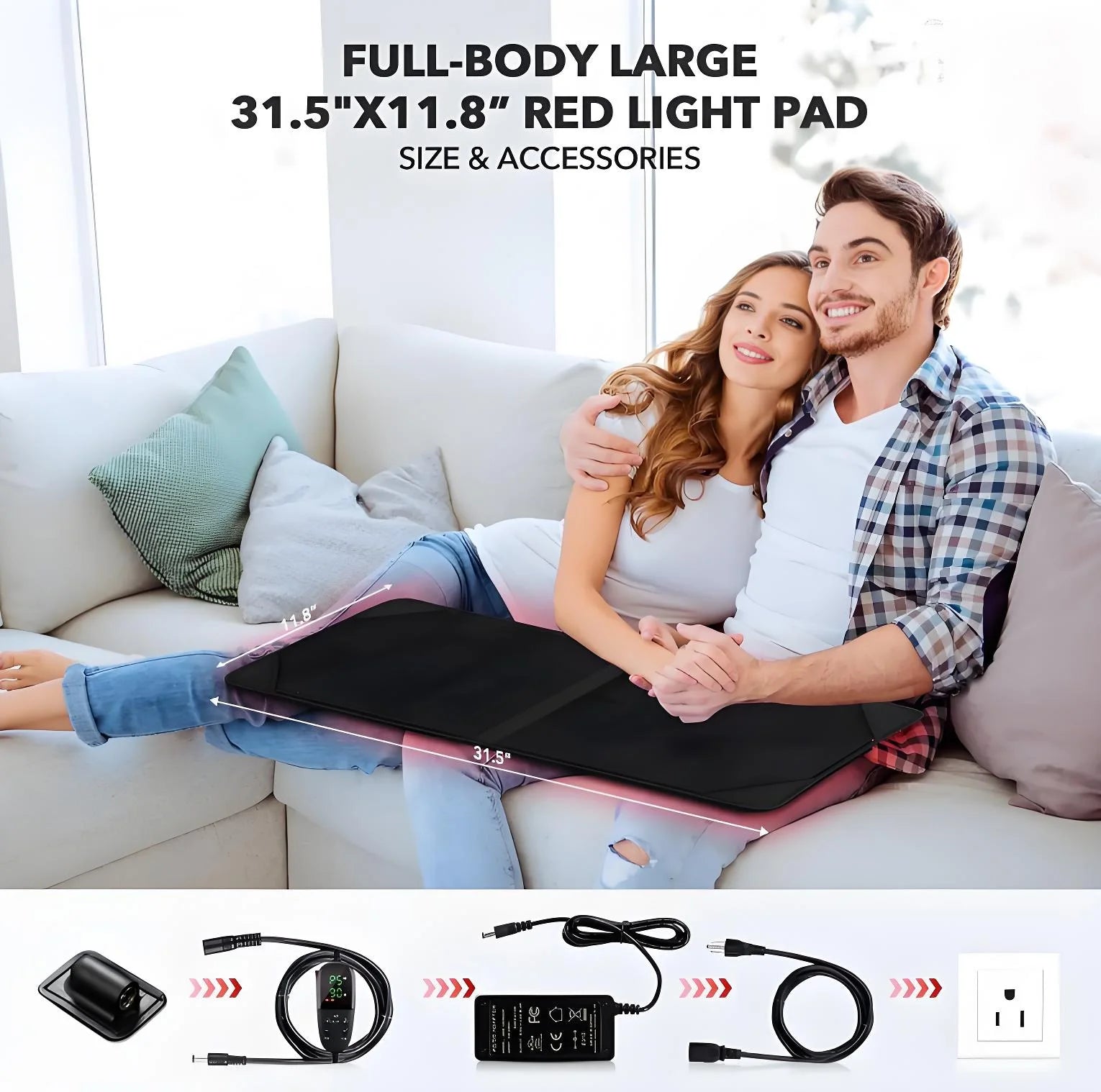 Red Light Therapy Mat – 1080 LEDs Full Body Infrared Pad (31.5&quot; x 11.8&quot;) for Pain Relief, Muscle Recovery &amp; Better Sleep  🛏️ Product Descri