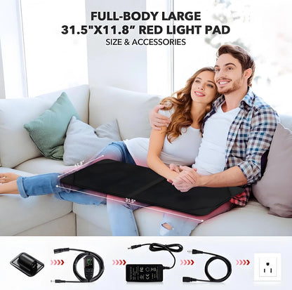 Red Light Therapy Mat – 1080 LEDs Full Body Infrared Pad (31.5&quot; x 11.8&quot;) for Pain Relief, Muscle Recovery &amp; Better Sleep  🛏️ Product Descri
