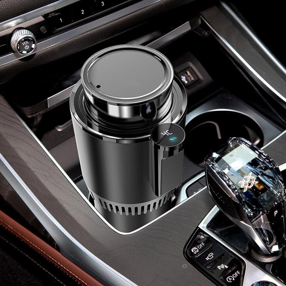 2-in-1 Smart Car Cup Warmer &amp; Cooler — Auto Heating &amp; Cooling Car Tumbler Holder (Black)