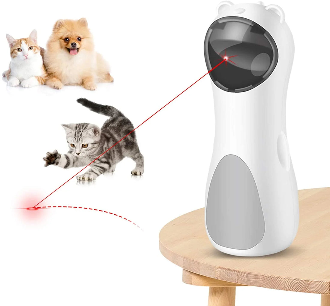 🐾 Cat Laser Toy – Automatic with High-5 Circling Ranges, 3 Interactive Modes &amp; USB Rechargeable