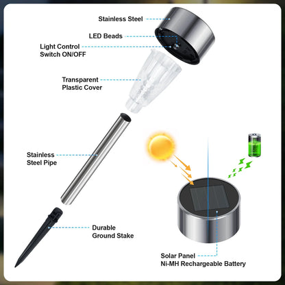 🌟 12 Pack Solar Garden Lights – Illuminate Your Outdoors with Style and Efficiency