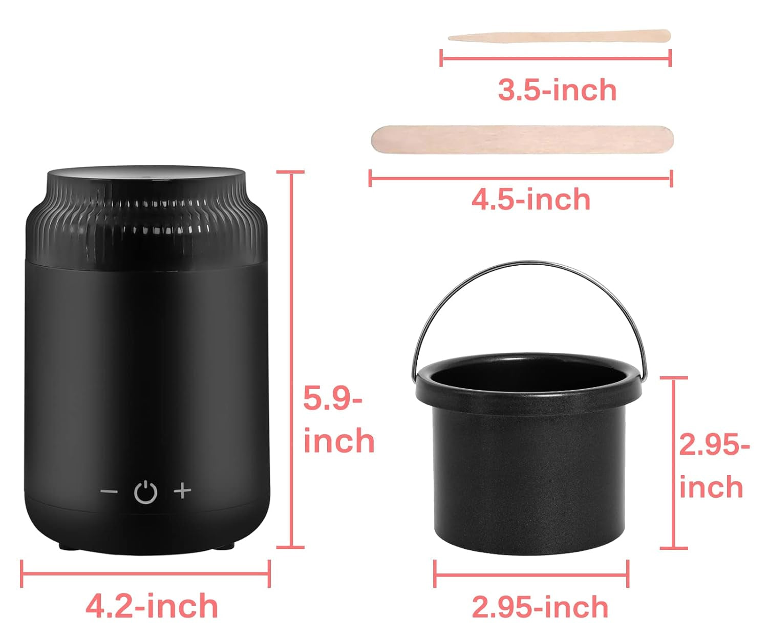 Mini Wax Pot Warmer for Hair Removal – Portable Digital Wax Melt Heater with 100 Waxing Sticks – Perfect for SPA, Salon, Travel &amp; Home Use