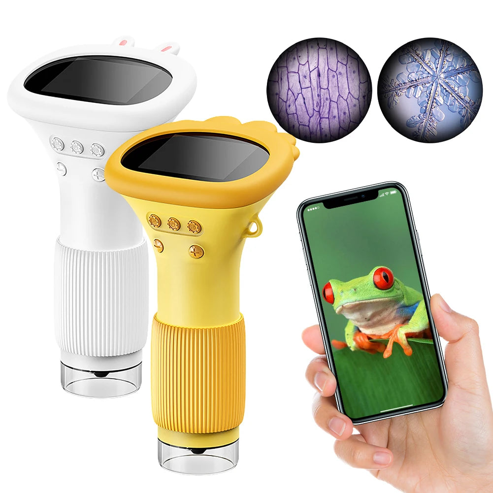 1000X Electronic Magnifier Camera – 2MP Lens Pocket Microscope with 8 LED Lights for Kids, Insects, Coins &amp; Biology