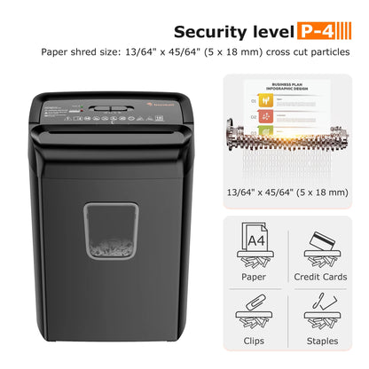 10-Sheet Cross-Cut Paper Shredder – Powerful Shredding with Large Waste Capacity