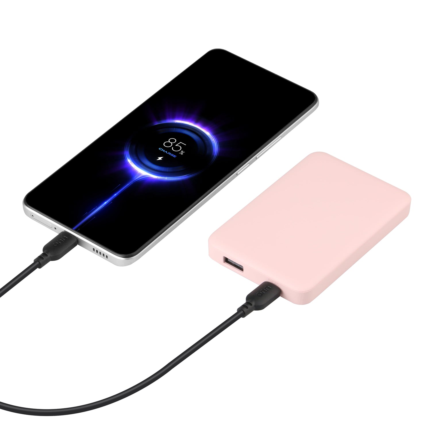 5000mAh Portable Power Bank – Sleek Pink, Compact &amp; Reliable