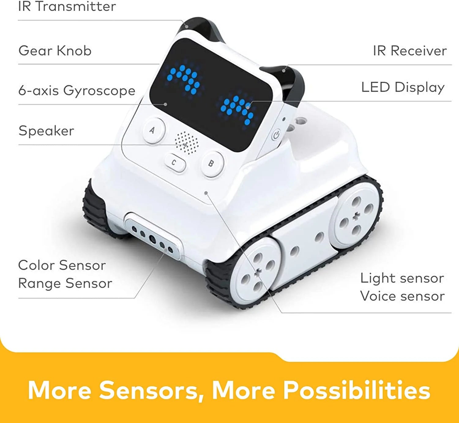 Codey Rocky 2-In-1 Coding Robot Toy for Kids  Programmable Remote Control Emo Robot Car | Supports Block-Based and Python Coding