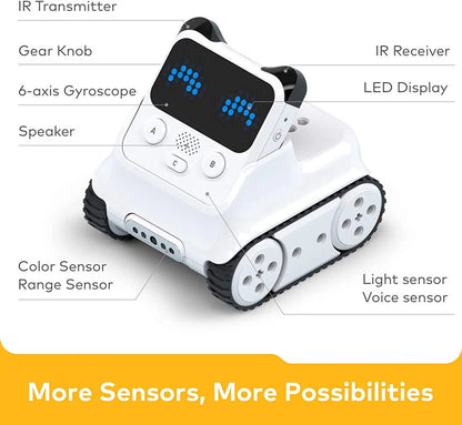 Codey Rocky 2-In-1 Coding Robot Toy for Kids  Programmable Remote Control Emo Robot Car | Supports Block-Based and Python Coding