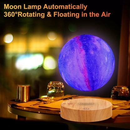 🌕 Levitating Moon Table Lamp – 16 Colors with Remote Control