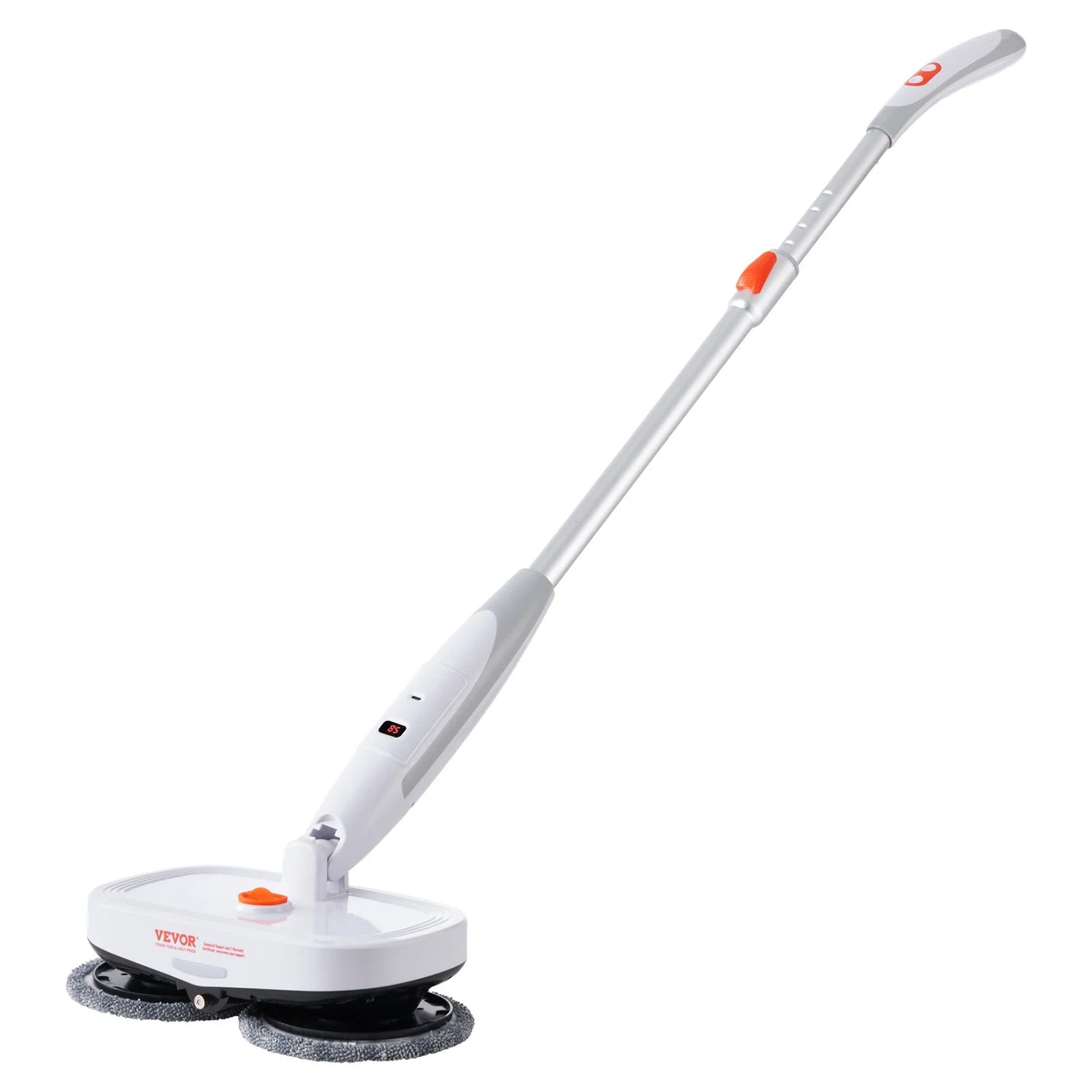 VEVOR Cordless Electric Spin Mop – Battery-Powered Floor Cleaner with Water Tank, LED Headlight, Dual Mop Heads &amp; Microfiber Pads for Hardwood, Tile, and Laminate