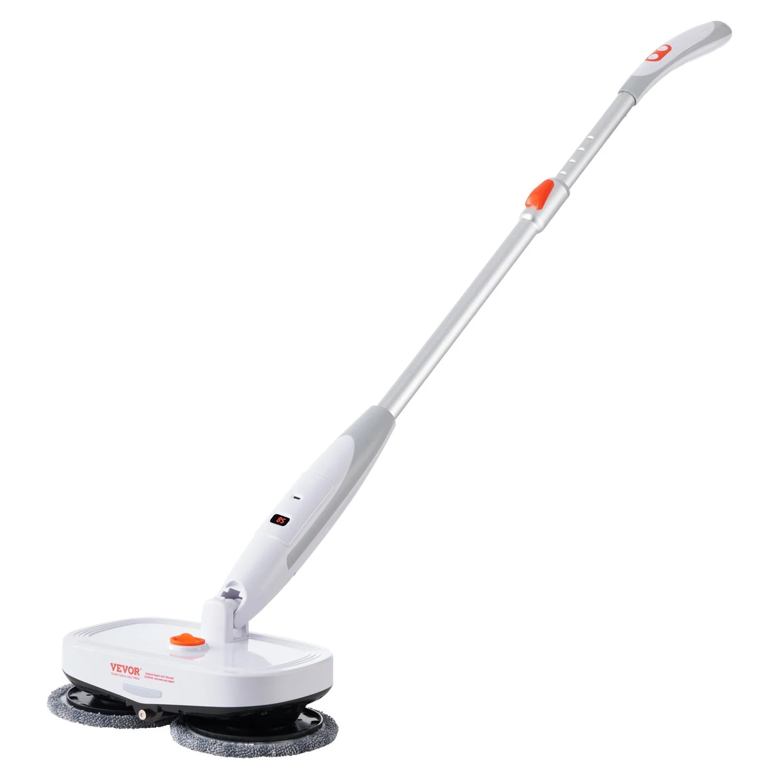 VEVOR Cordless Electric Spin Mop – Battery-Powered Floor Cleaner with Water Tank, LED Headlight, Dual Mop Heads &amp; Microfiber Pads for Hardwood, Tile, and Laminate